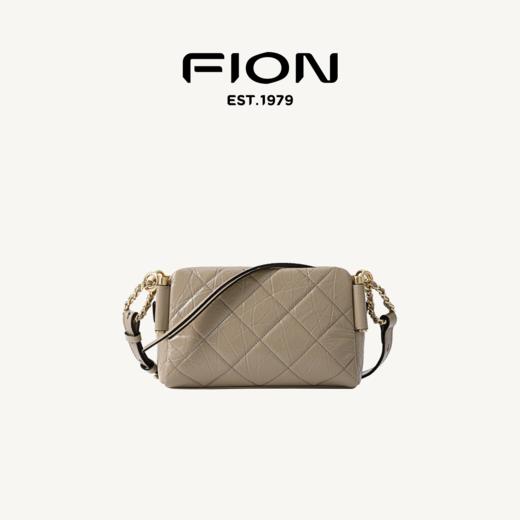 Fion/菲安妮秋上新真皮小方包牛皮高级单肩女包包小众通勤斜挎包 商品图0