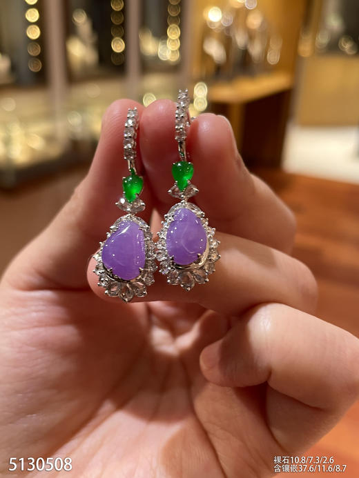 5130508，紫罗兰福瓜耳坠。具体价格微信咨询 商品图1