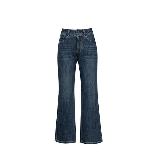 「高货rg」全新升级【铂金会员192/天猫259/差价67】(45518)洛诗琳百搭高腰微喇牛仔裤2025秋季新款四面弹显瘦九分裤 商品图4