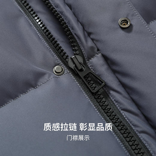 【含鸭绒】圣得西男士可拆卸连帽羽绒服2025冬季新款扛皱百搭外套 商品图6