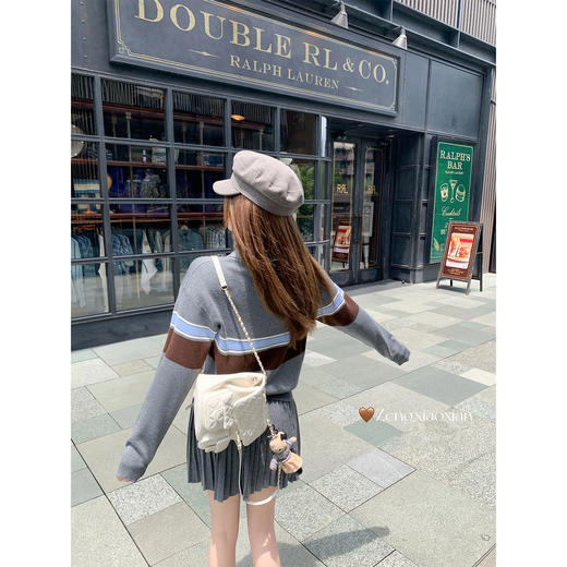 <曾小咸推荐>现货秒杀 ！微信超特价！polo领条纹针织衫 日常189.99 立减100 秒杀89.99！！ 商品图4