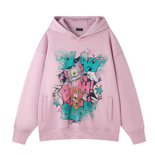 【猫和老鼠联名】BJHG不计后果连帽卫衣男款秋复古做旧情侣上衣女 商品图4