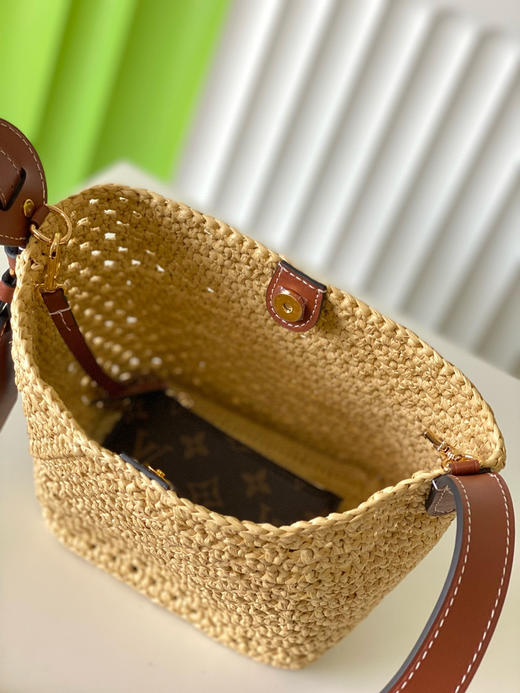 夏季特惠💰1000 原单LV M14217 尺寸：18×16×12cm ALL IN BB 编织水桶包 变码芯片 商品图7