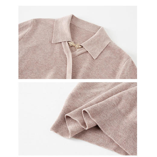 OSL 9320套装时尚洋气宽松羊毛上衣阔腿裤两件套针织套装 商品图3