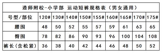 遵师附校-运动短裤小学部 商品图2