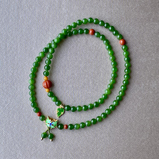 和田玉（碧玉）6mm玉珠手绕 商品图1