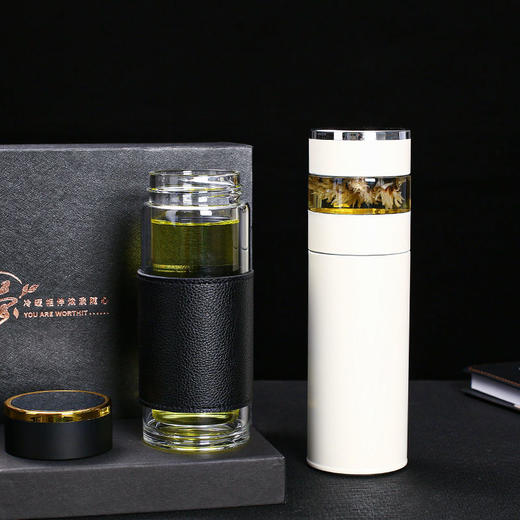 教师节礼物茶水分离杯316不锈钢保温杯礼盒男士商务礼品套装礼物 商品图3