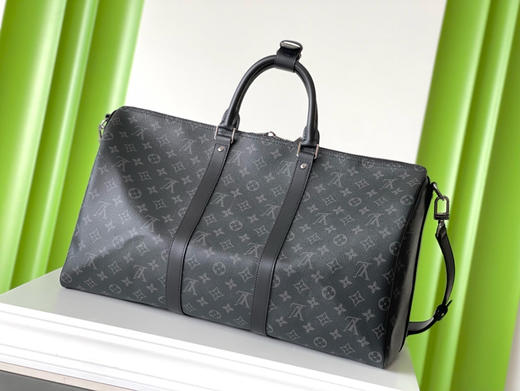 夏季特惠💰950 原单LV M14202 尺寸：50×29×22cm KEEPALL 黑花旅行袋 变码芯片 商品图2