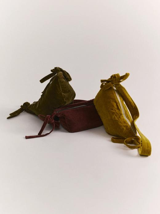 Casey Casey 25AW 梅子色/姜黄色丝绒BANANA BAG 商品图1