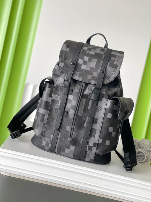 夏季特惠💰980 原单LV M14952 尺寸：44×38×12.5cm CHRISTOPHER 迷彩双肩背包 变码芯片 商品图0