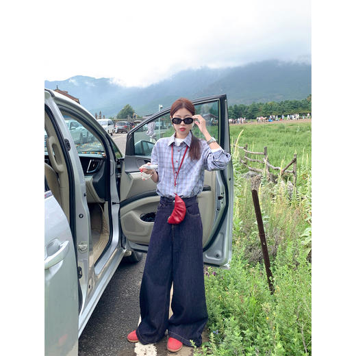 【149元任选2件】现货！复古格纹拼色格子衬衫防晒外套 商品图3