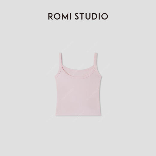 ROMI STUDIO“简约基础”棉质弹力修身U领无袖针织背心  RWCRSG2736 商品图0