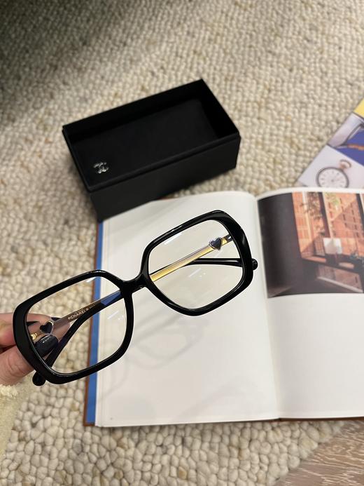 Chanel香奈儿 单依纯款素颜黑框眼镜 无敌遮脸 镜腿小爱心精致可爱🖤 商品图2