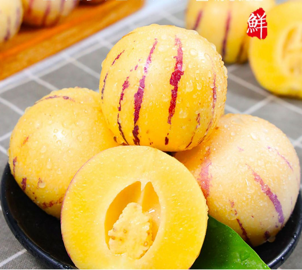 【云南树上熟火山岩人参果】 水果界的灌汤包，清甜可口，水润爽滑，多汁飘香，风味独特，营养丰富～