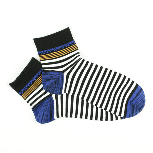 【48元12双】男士条纹中筒袜春秋棉袜/随机款 商品图4