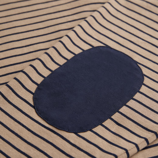 ROMI STUDIO“复古寻常”重磅棉韧性不易皱撞色长袖T恤 RWCAS65084 商品图3