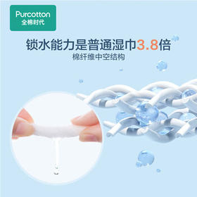 全棉时代（PurCotton）婴儿新生儿湿纸巾抽纸100%纯棉可入口湿巾纸小包便携装20片*10包 /家庭清洁/纸品 /清洁纸品 /抽纸