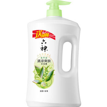六神清凉爽肤沐浴露加量装1.5KG（绿茶+甘草）去除黏腻汗味  易冲净 /个人护理 /身体护理 /沐浴露 商品图1