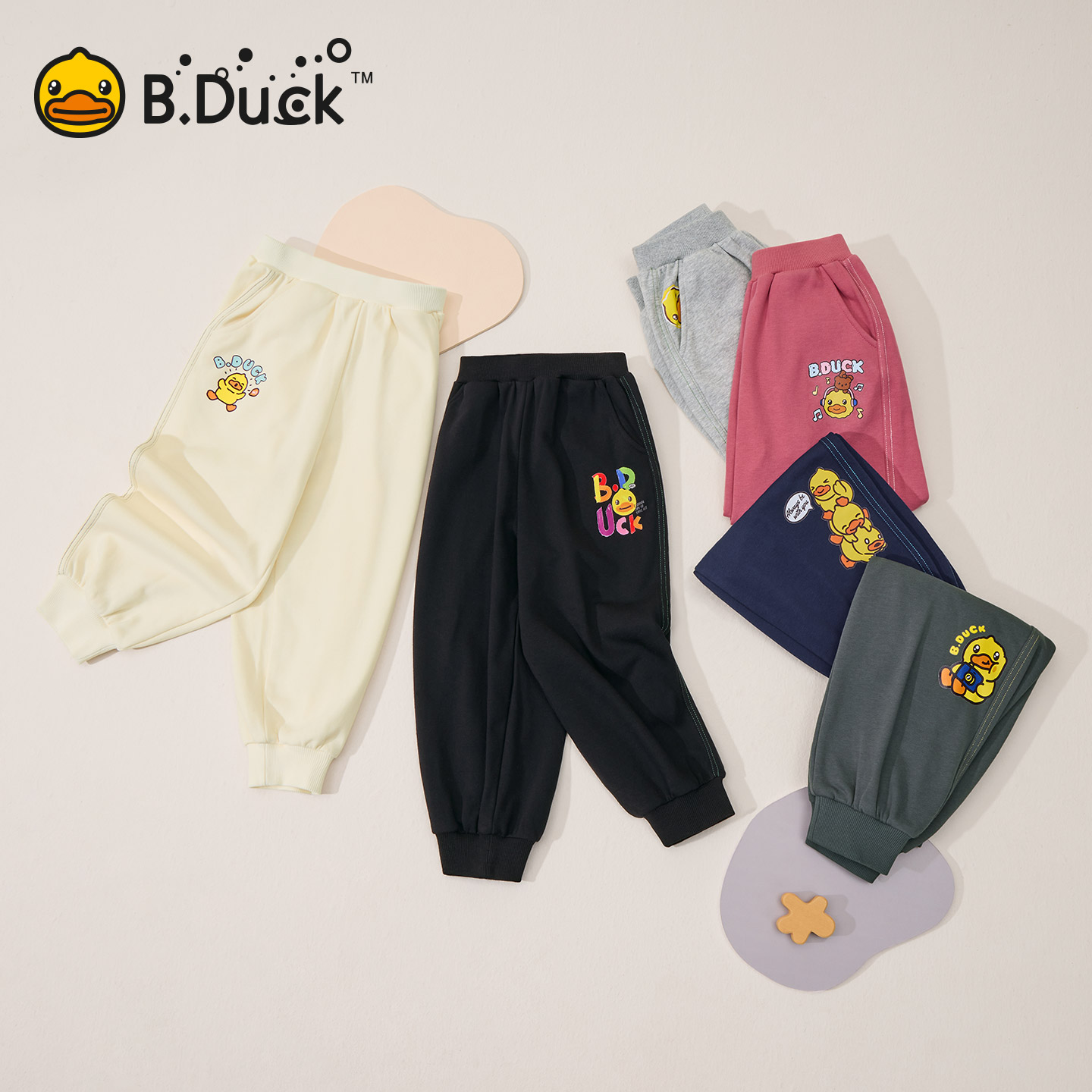 B.Duck小黄鸭童装春秋针织裤105-150 BF3663030