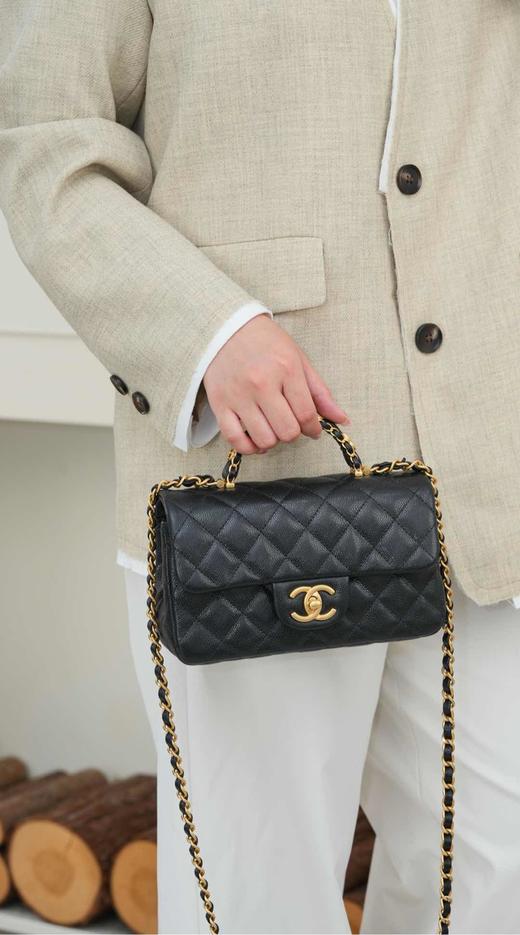 香奈儿 25B 双C手柄 CF大mini黑色  （LZ*MM） 商品图6