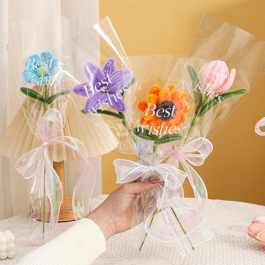 【教师节礼物❗扭扭棒仿真花】高密扭扭棒，色泽鲜艳，造型逼真，触感细腻，可长期保，手工diy材料向日葵花束幼儿园儿童送老师小礼品QQ 商品图3