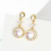 【预售3天】新款小众个性气质高级感月光石耳环铜饰品耳针耳坠BE642 商品缩略图1