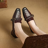 【预售5天】复古英伦风小皮鞋女春秋新款真皮粗跟单鞋舒适乐福鞋女NJMK&K1725 商品缩略图4