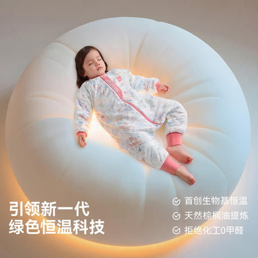 贝肽斯[胎脂皮]婴儿睡袋春秋冬款恒温分腿儿童宝宝防踢被四季通用 商品图4
