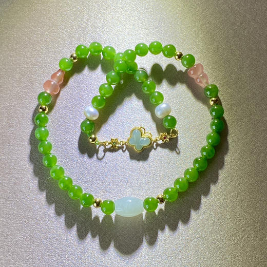 和田玉（碧玉）6mm玉珠手绕 商品图5