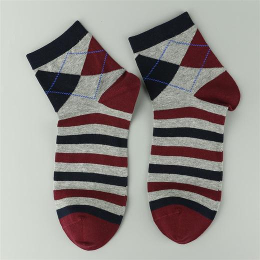 【48元12双】男士条纹中筒袜春秋棉袜/随机款 商品图2