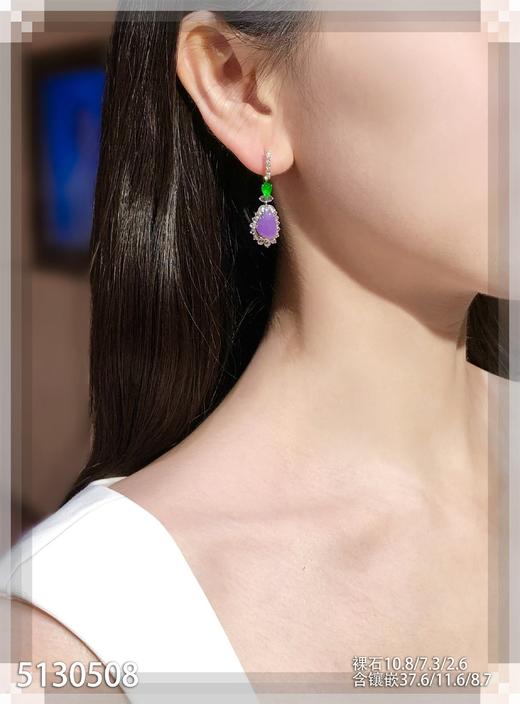5130508，紫罗兰福瓜耳坠。具体价格微信咨询 商品图4