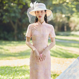 「自」全新升级【铂金会员358/天猫479/差价121】(11825)洛诗琳复古中国风气质连衣裙2025夏季显瘦国风改良旗袍裙女