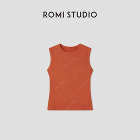 ROMI STUDIO“权威背心”棉质多色弹力罗纹圆领针织背心RWCSSH2370