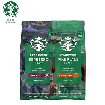 星巴克咖啡豆研磨咖啡豆200g*2袋【意式浓缩+派克烘焙】 /水饮冲调 /咖啡 /咖啡豆/粉 商品图6