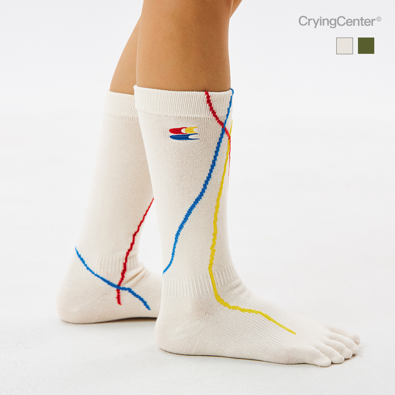 CryingCenter7A抗菌训练力线五指袜防起水泡运动瑜伽户外哭喊中心