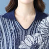秋季女士洋气印花毛衣大码妈妈装上衣2025秋冬新款显瘦遮肉打底衫 商品缩略图3