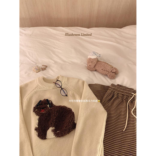 金蘑菇菇 忙着可爱 / 邪恶摇粒绒毛衣格子裤 松弛少女感 商品图3