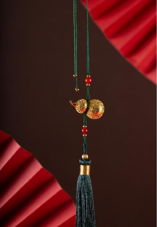 朱炳仁铜 福禄欢喜挂件 商品图3