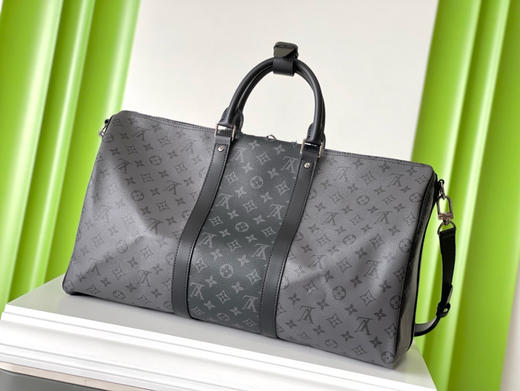 夏季特惠💰1000 原单LV M45392 尺寸：50×29×22cm KEEPALL 灰花旅行袋 变码芯片 商品图2