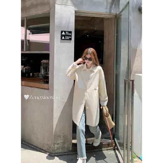 【269元任选2件】现货！成本巨贵，拍下包赚！温柔奶杏中长款风衣外套 商品图4