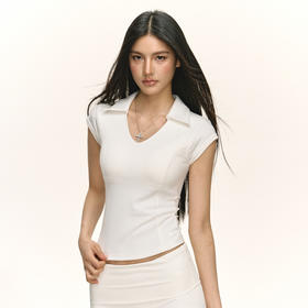 Ariseism 美式复古设计感白色运动款瑜伽上衣短袖T恤女夏季新款