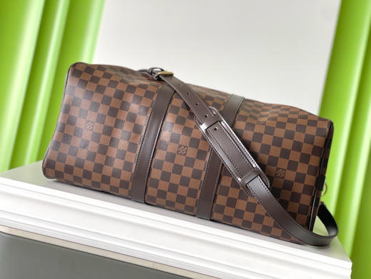 夏季特惠💰900 原单LV N41418 尺寸：45×27×20cm KEEPALL 啡格旅行袋 变码芯片 商品图3