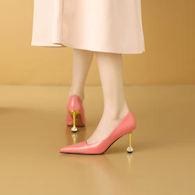 【预售7天】法式真皮水钻高跟鞋，气质名媛细跟浅口单鞋CX&A811