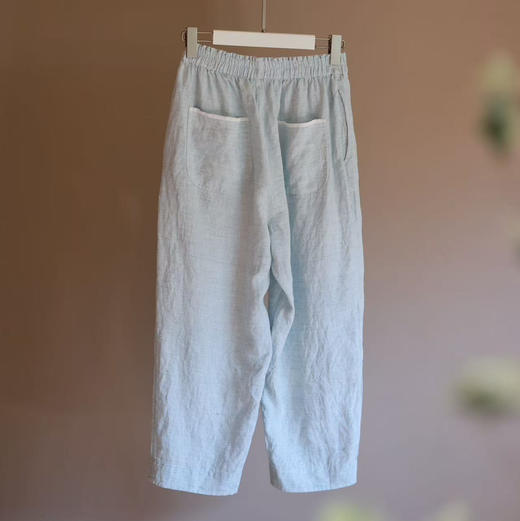 黄阿福 亚麻九分裤【预售】 商品图2