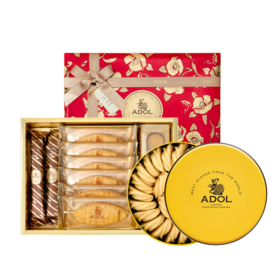 ADOL法式高奢伴手礼盒 +珍妮曲奇原味套装（红金）