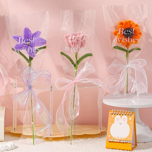 【教师节礼物❗扭扭棒仿真花】高密扭扭棒，色泽鲜艳，造型逼真，触感细腻，可长期保，手工diy材料向日葵花束幼儿园儿童送老师小礼品QQ 商品图1