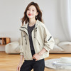 【预售3天】休闲风短款外套2025秋新款小个子韩版宽松时尚百搭连帽夹克上衣MZ68866 商品缩略图2
