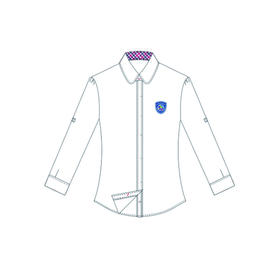 遵师附校-女长袖衬衫（领结不包含）