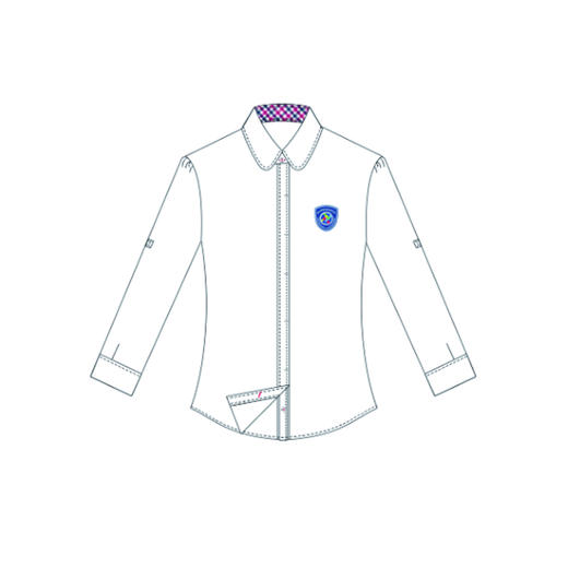 遵师附校-女长袖衬衫（领结不包含） 商品图0