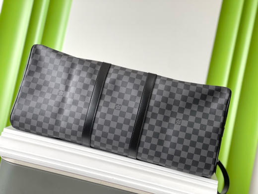 夏季特惠💰1000 原单LV N41413 尺寸：55×31×24cm KEEPALL 黑格旅行袋 变码芯片 商品图3